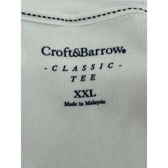 Croft & Barrow White Short Sleeve V-Neck The Classic Tee Women's Size XXL - Picture 6 of 6